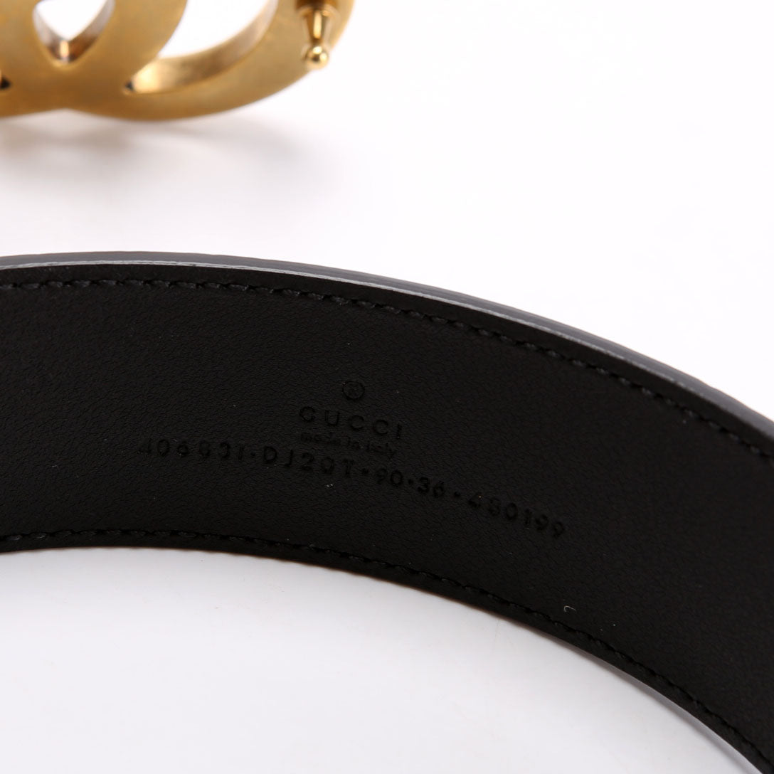 Gucci 406831 GG Marmont Belt Size 90/36 Black