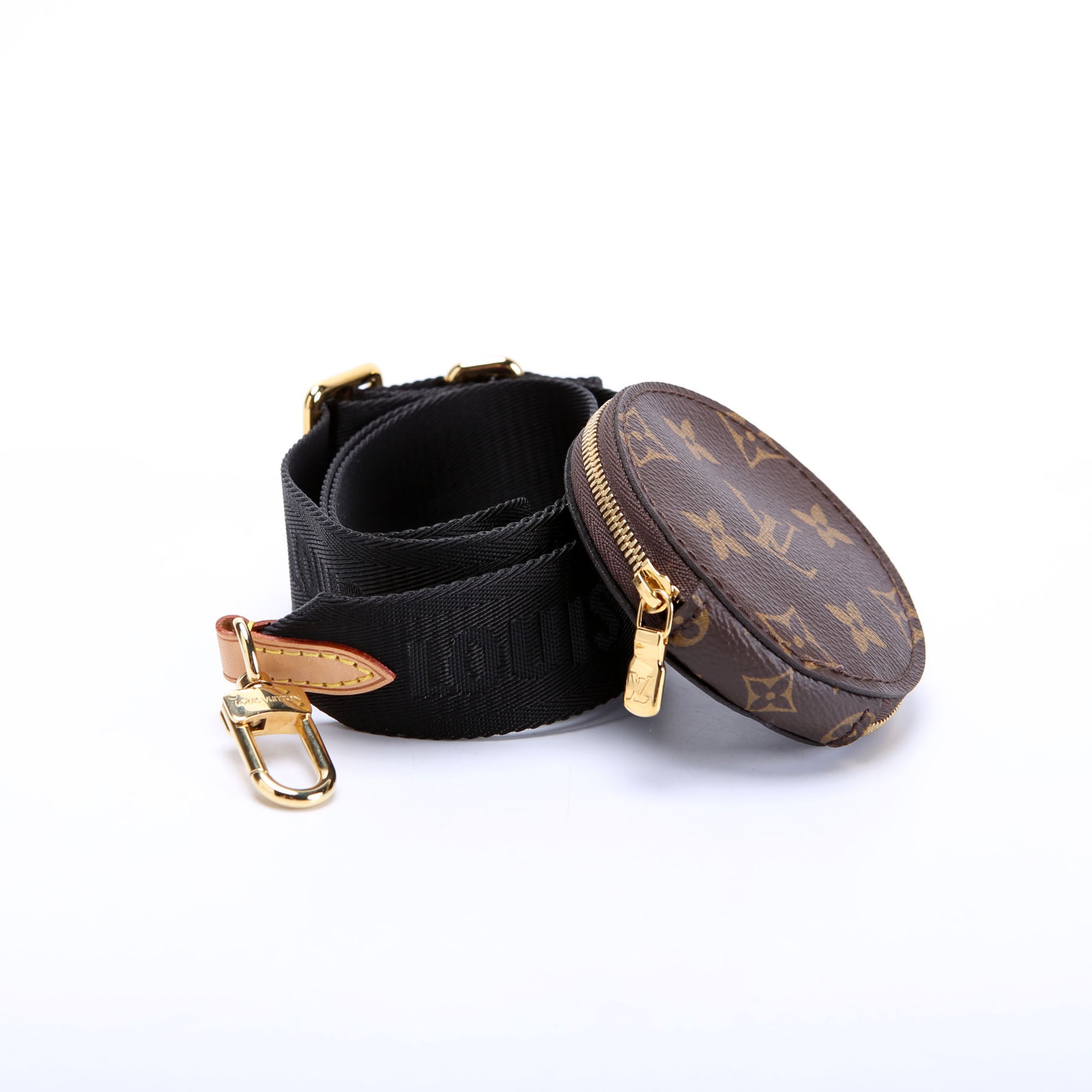 Louis Vuitton Multi Pochette With Round Coin Purse Strap Black