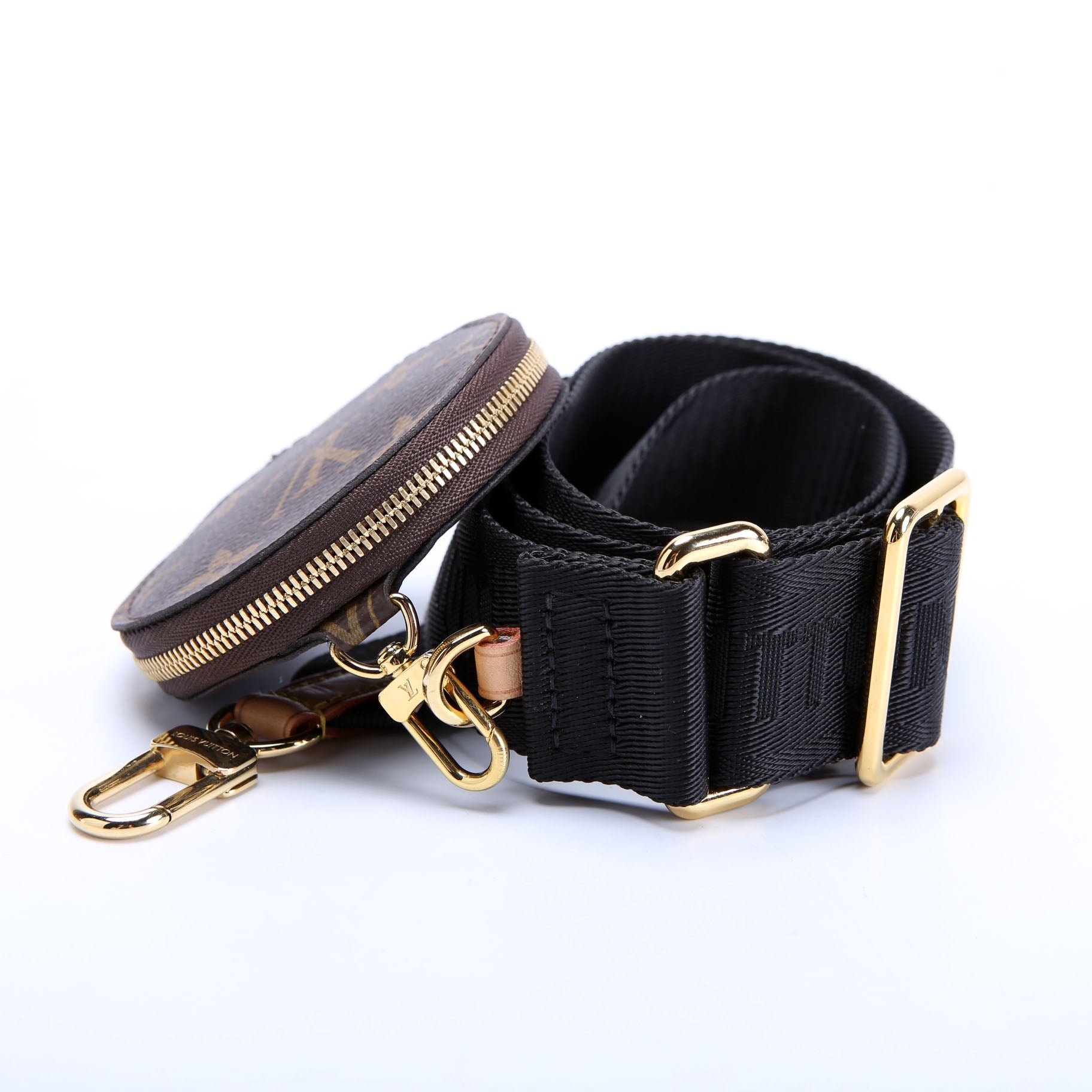 Louis Vuitton Multi Pochette With Round Coin Purse Strap Black