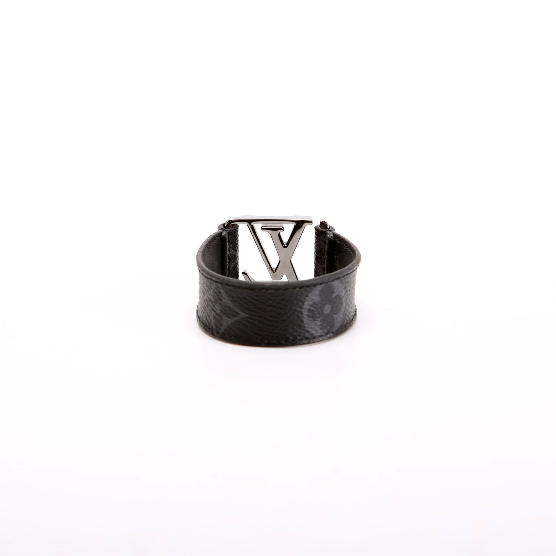 Louis Vuitton Hockenheim Monogram Eclipse 19 Bracelet Black