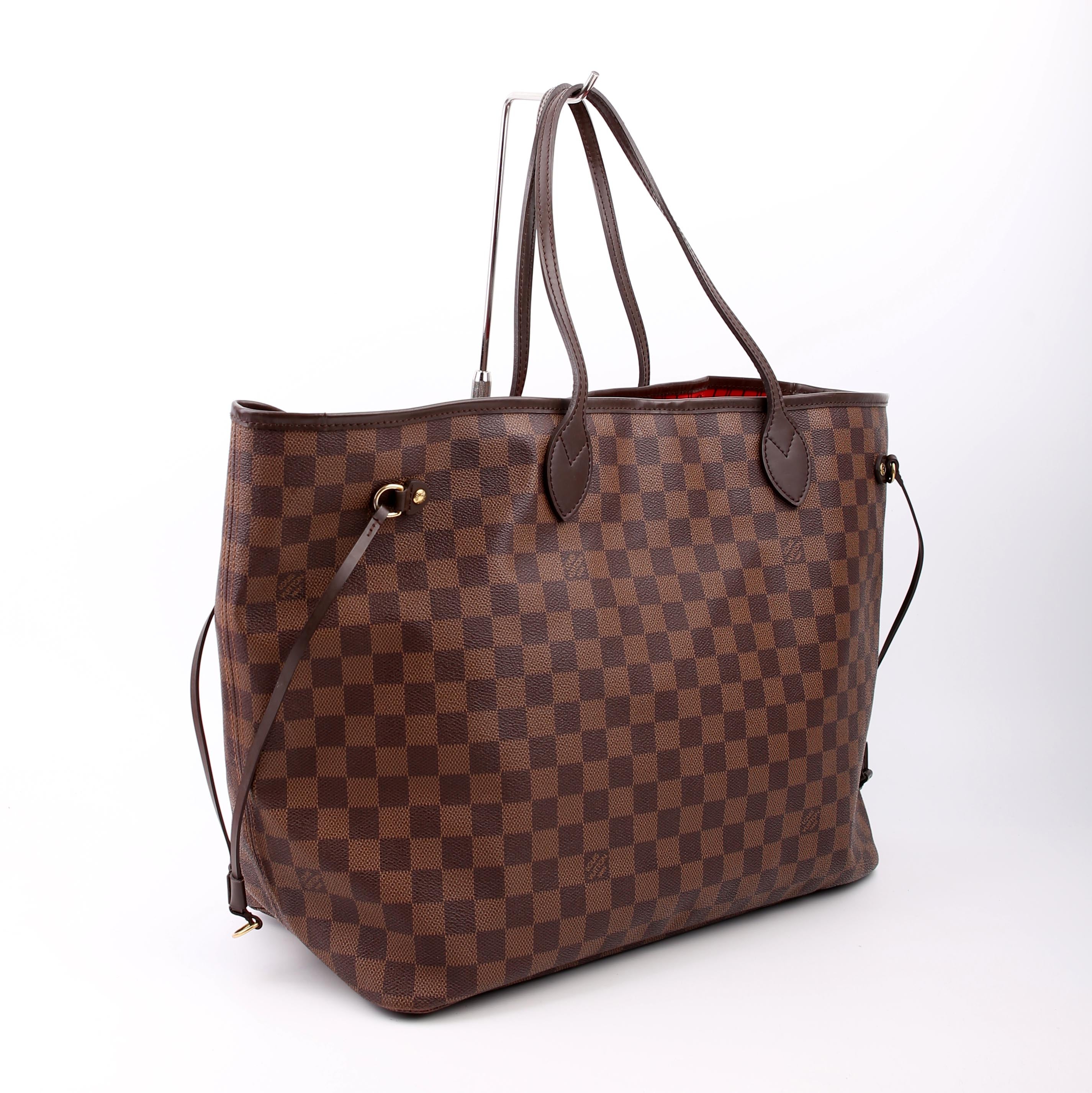 Louis Vuitton Neverfull GM Damier Ebene Red