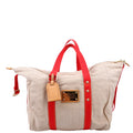 Louis Vuitton Antigua Sac Weekend Duffel Beige/Red
