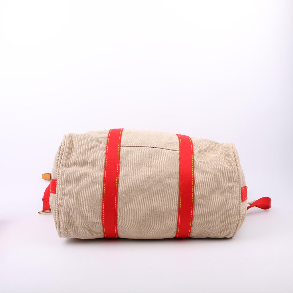 Louis Vuitton Antigua Sac Weekend Duffel Beige/Red