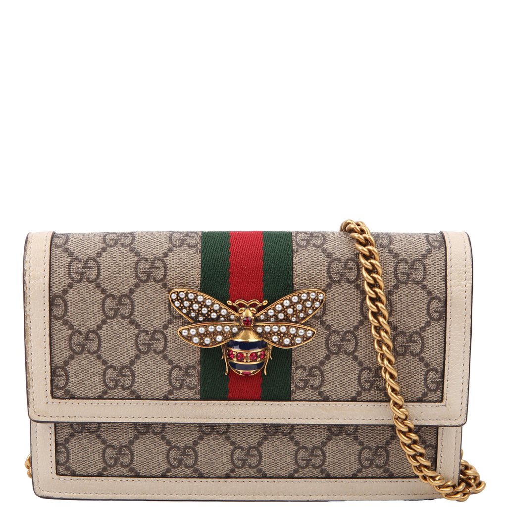 Gucci 476079 Queen Margaret Wallet On Chain White