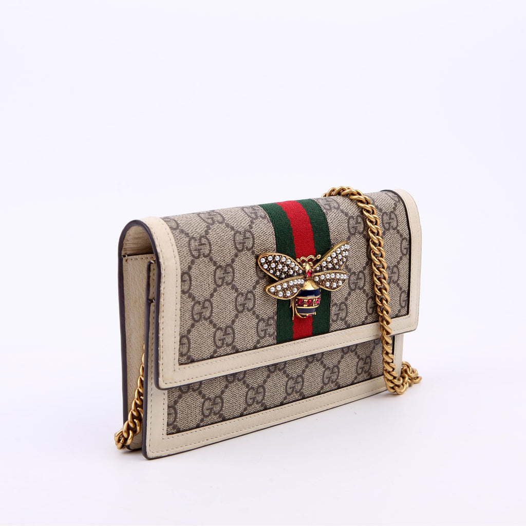 Gucci 476079 Queen Margaret Wallet On Chain White
