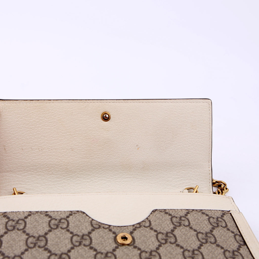 Gucci 476079 Queen Margaret Wallet On Chain White