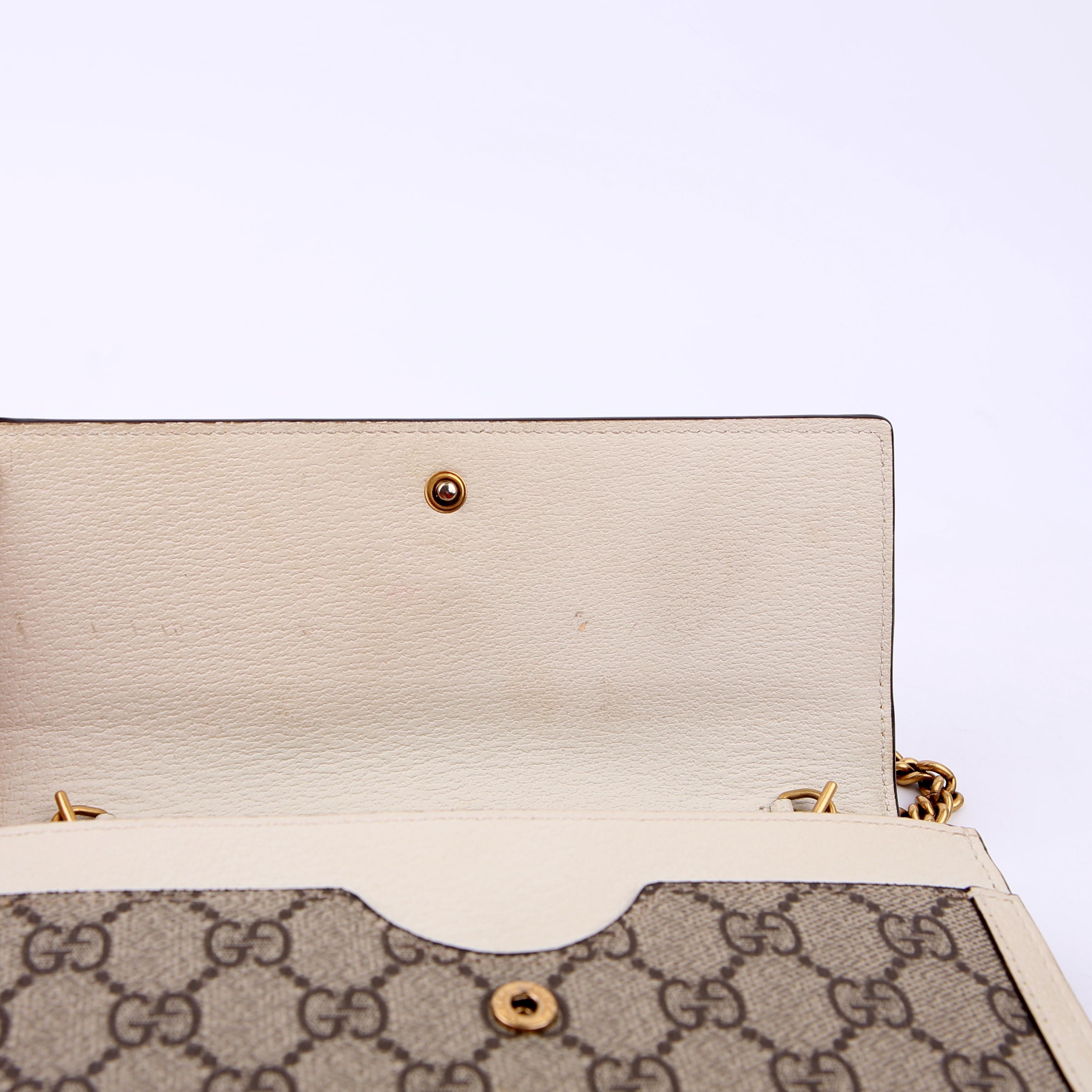 Gucci 476079 Queen Margaret Wallet On Chain White