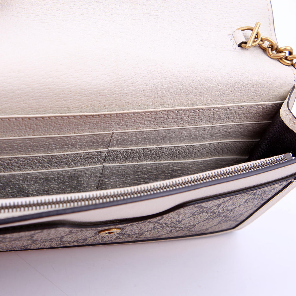 Gucci 476079 Queen Margaret Wallet On Chain White