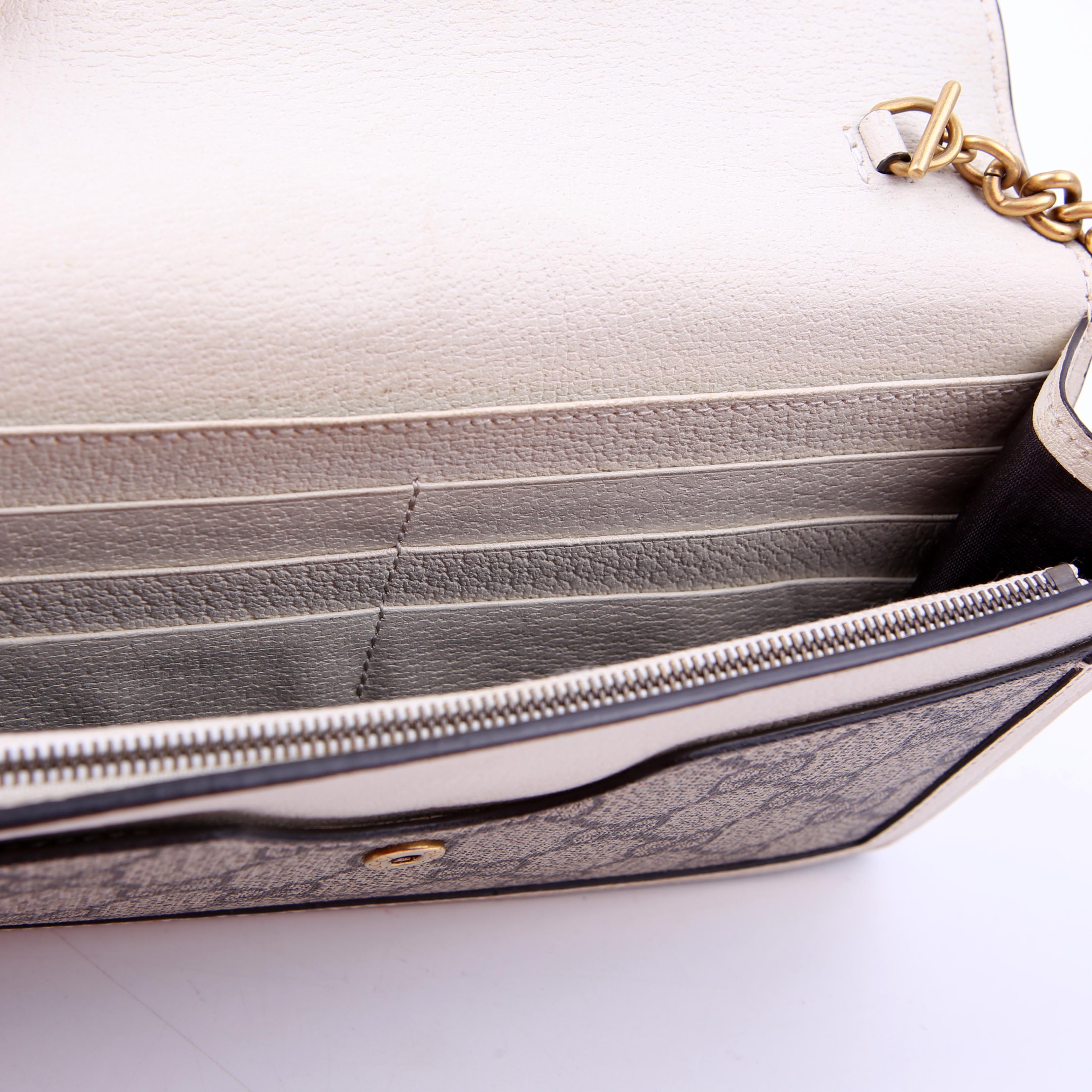 Gucci 476079 Queen Margaret Wallet On Chain White