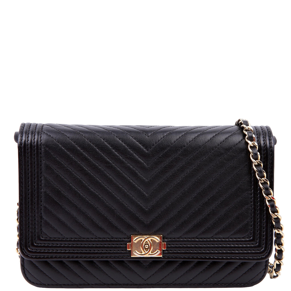 Chanel WOC Boy Chevron Lambskin Black