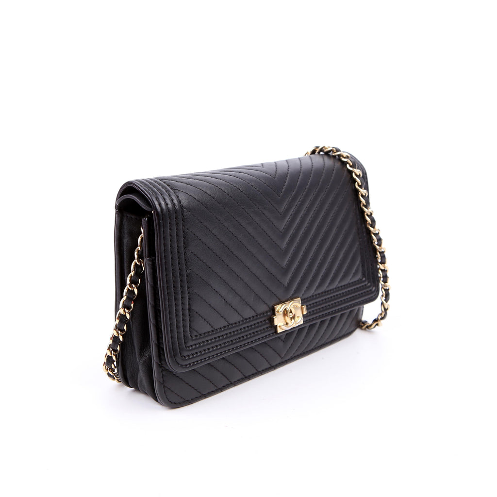Chanel WOC Boy Chevron Lambskin Black