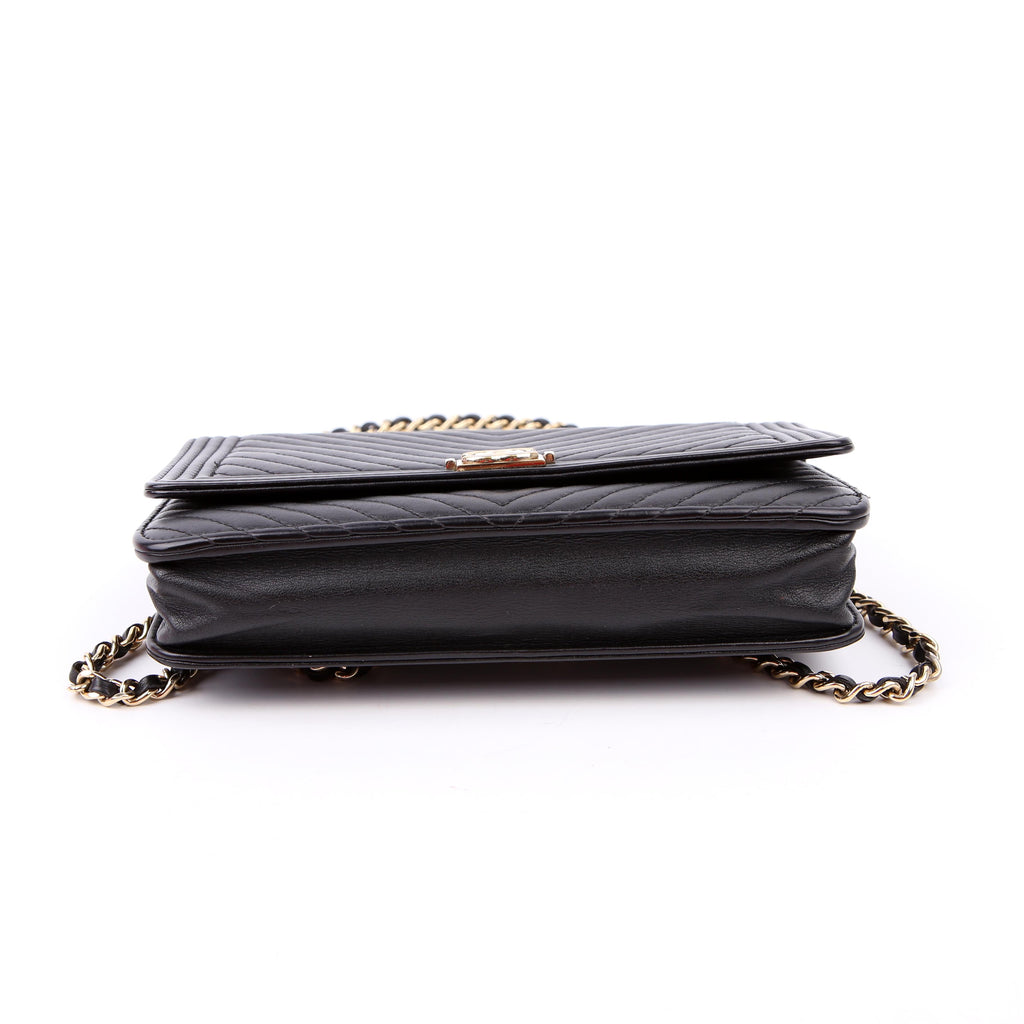 Chanel WOC Boy Chevron Lambskin Black