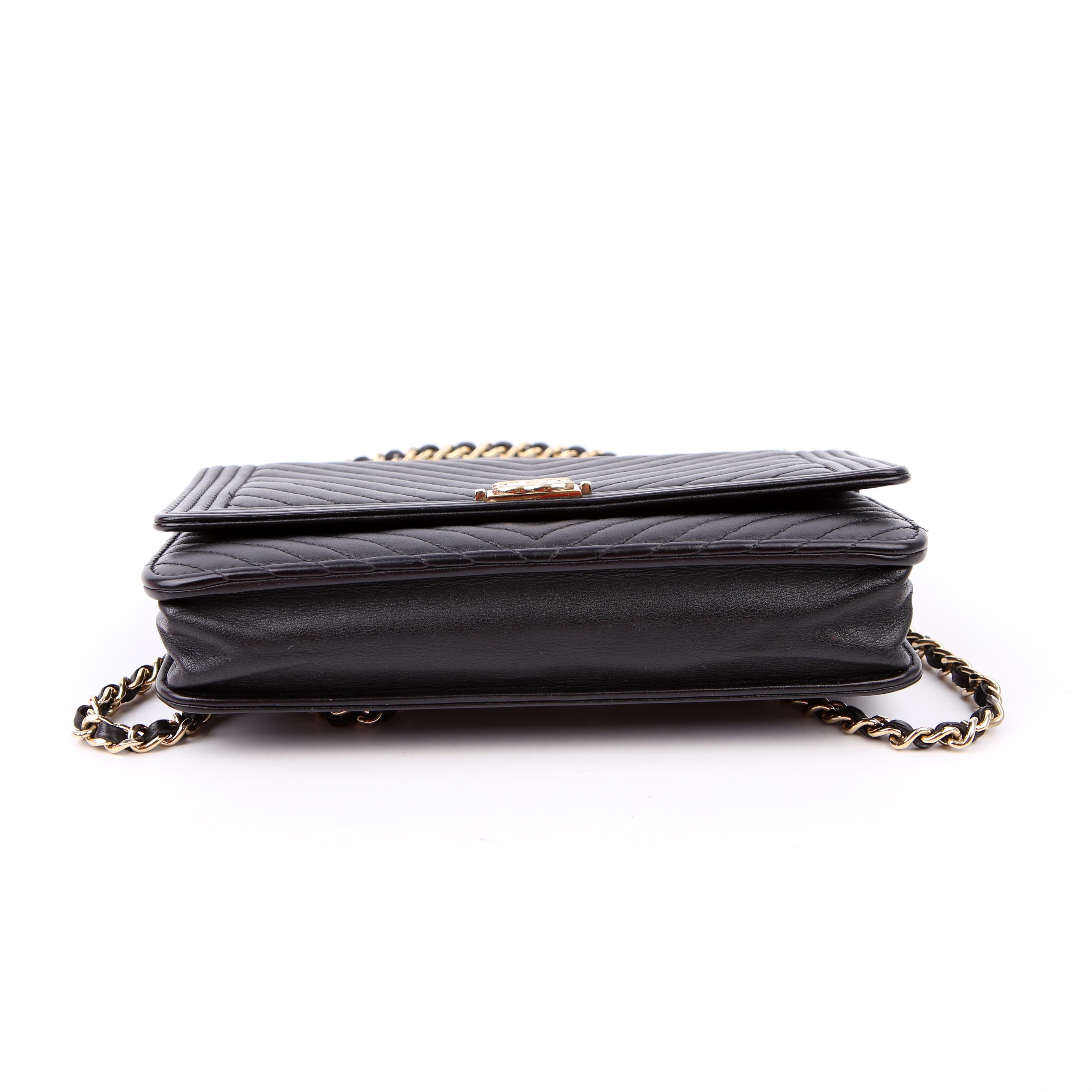 Chanel WOC Boy Chevron Lambskin Black