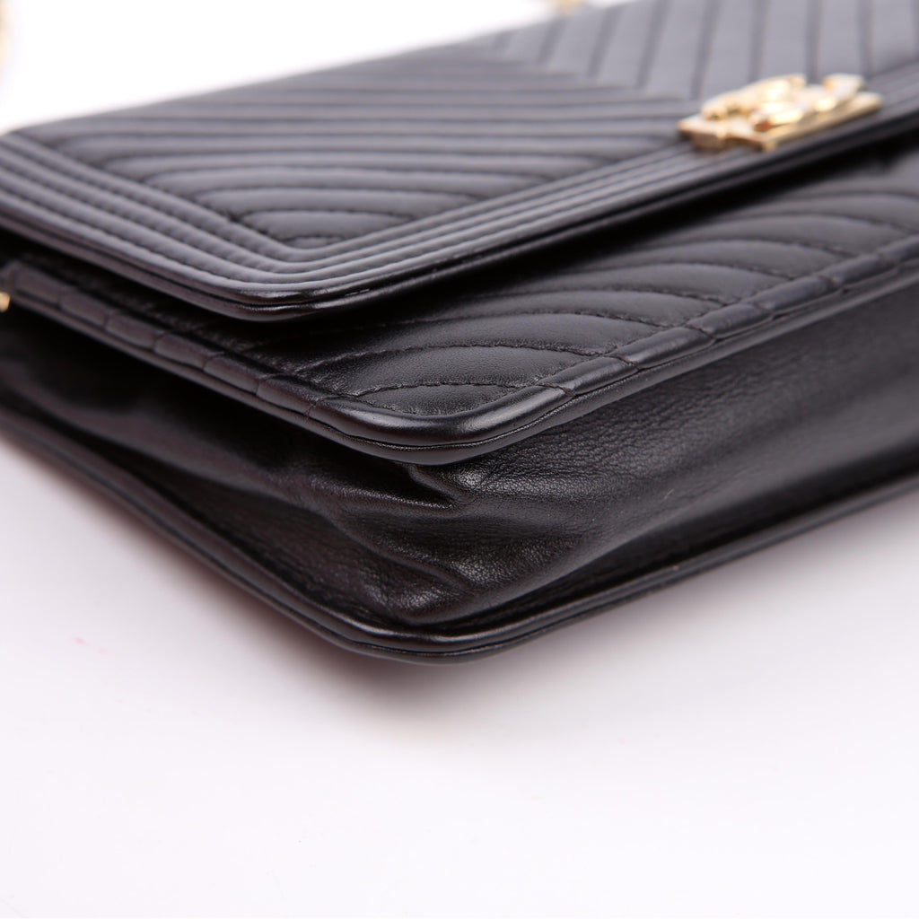 Chanel WOC Boy Chevron Lambskin Black
