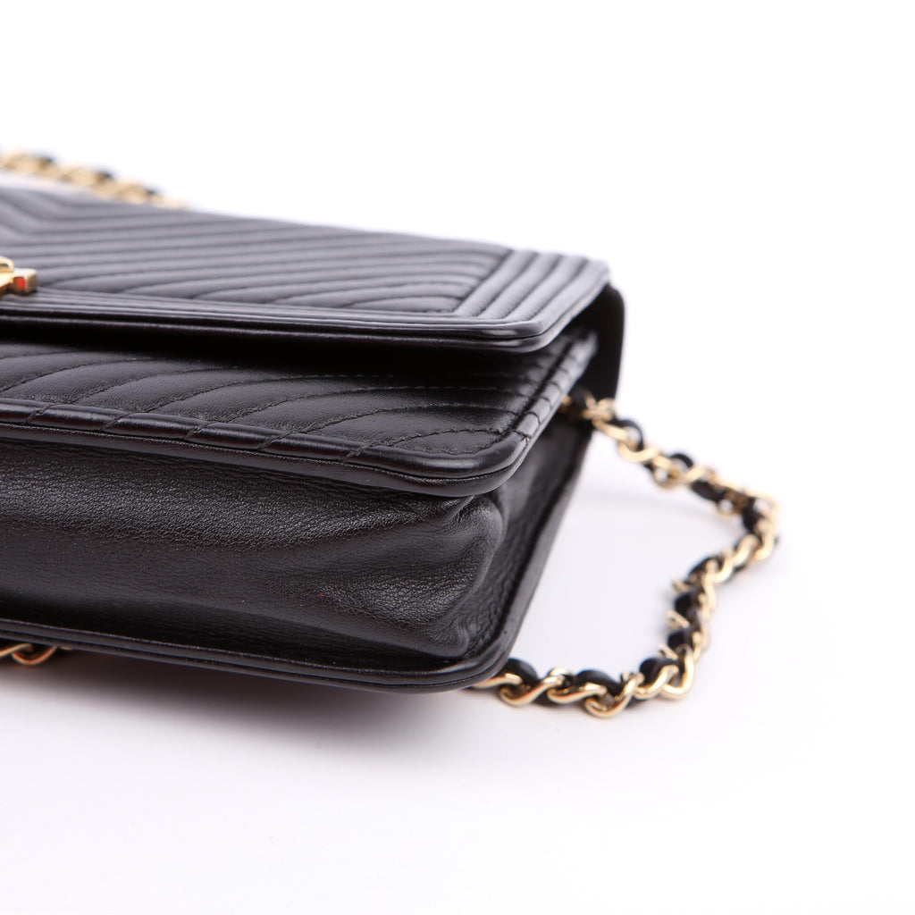 Chanel WOC Boy Chevron Lambskin Black