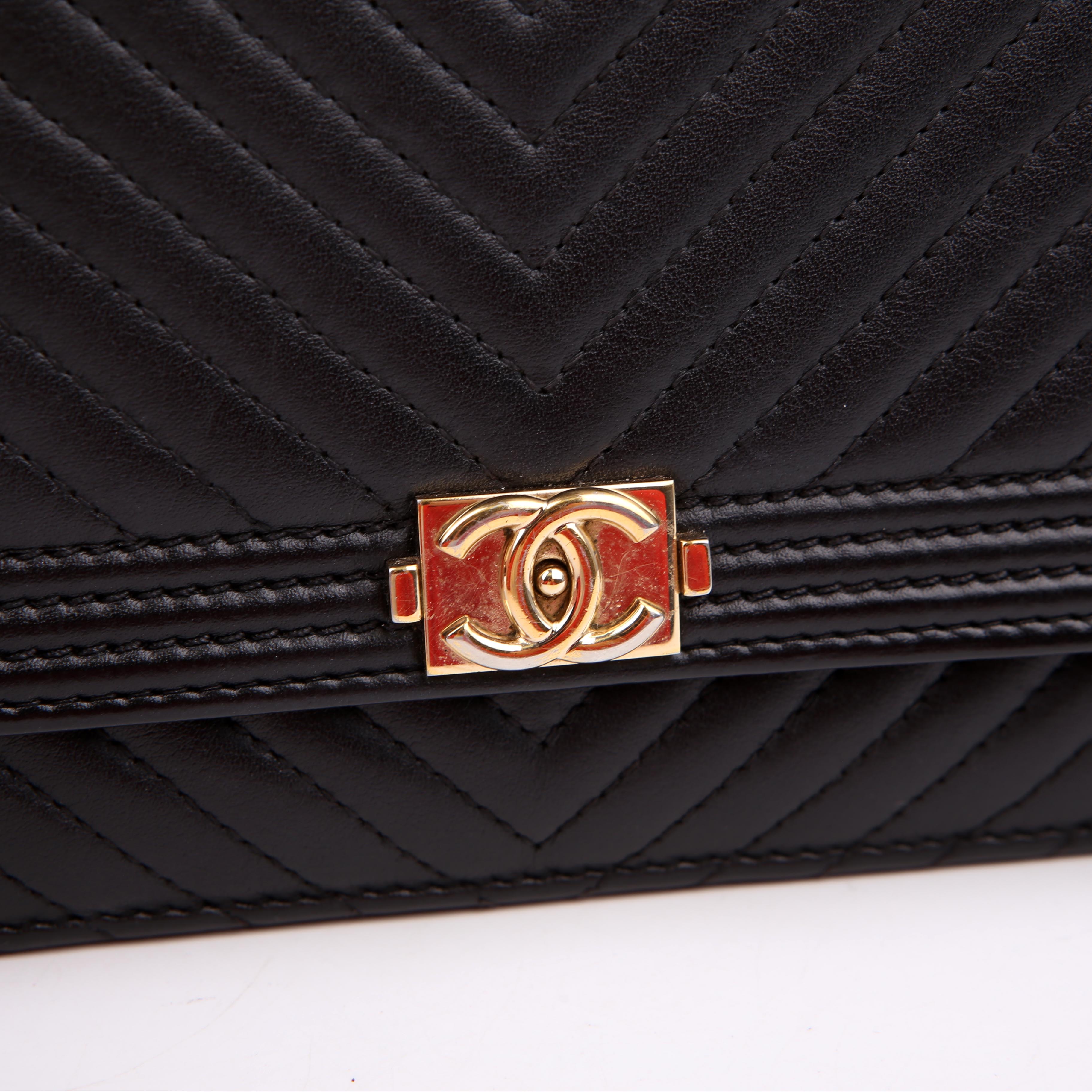 Chanel WOC Boy Chevron Lambskin Black