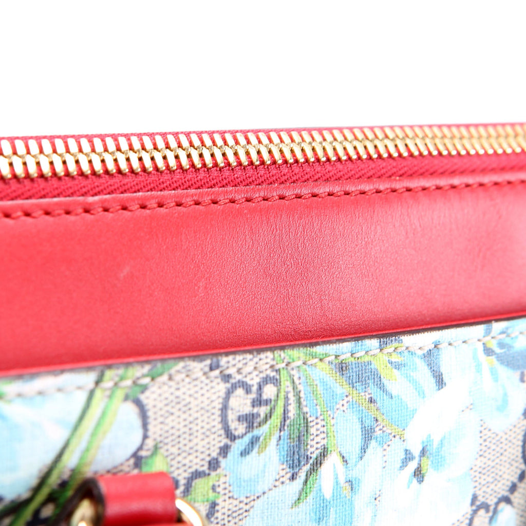 Gucci 409534 GG Blooms Small Zip Tote Red/Blue