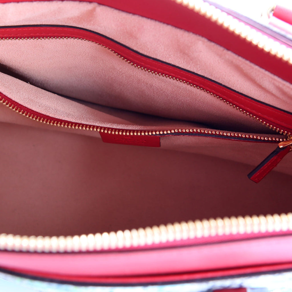 Gucci 409534 GG Blooms Small Zip Tote Red/Blue