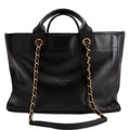Chanel Deauville Embossed Calfskin Medium 31M Black