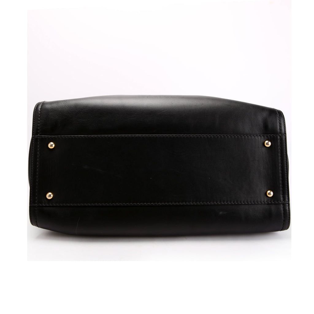 Chanel Deauville Embossed Calfskin Medium 31M Black