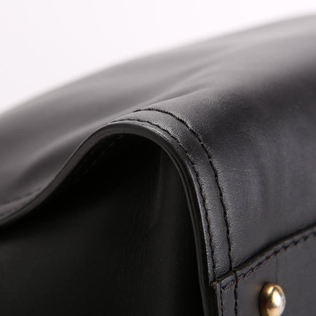 Chanel Deauville Embossed Calfskin Medium 31M Black
