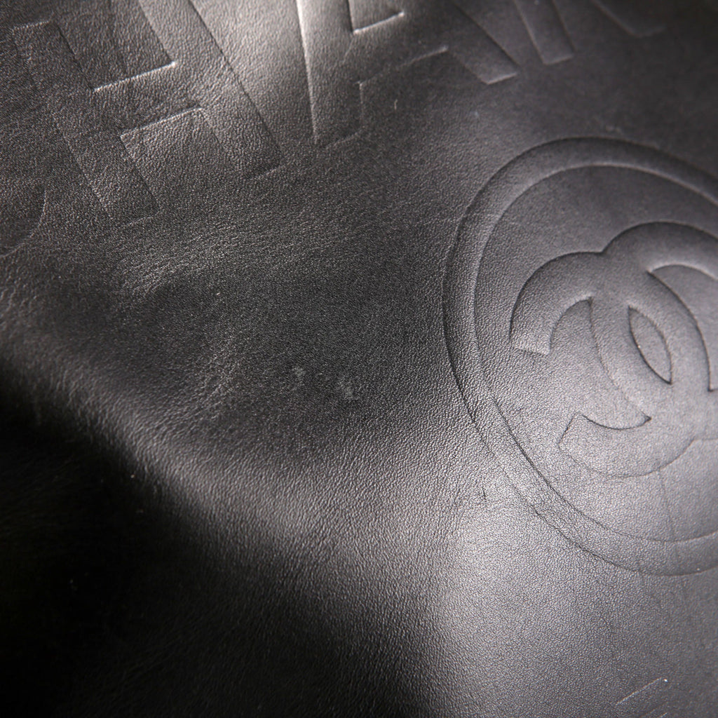 Chanel Deauville Embossed Calfskin Medium 31M Black