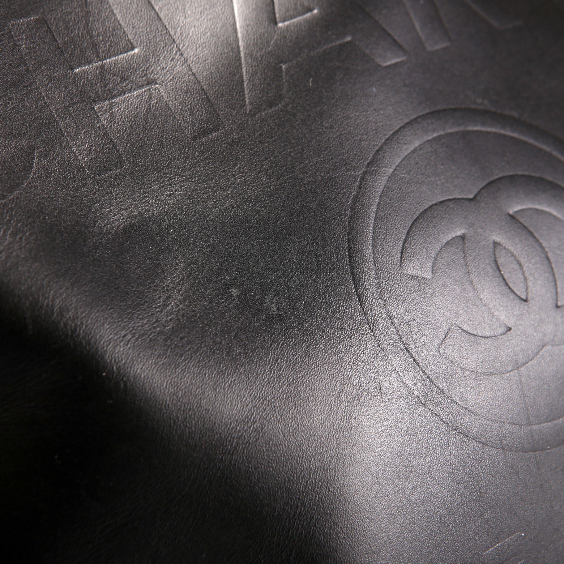 Chanel Deauville Embossed Calfskin Medium 31M Black