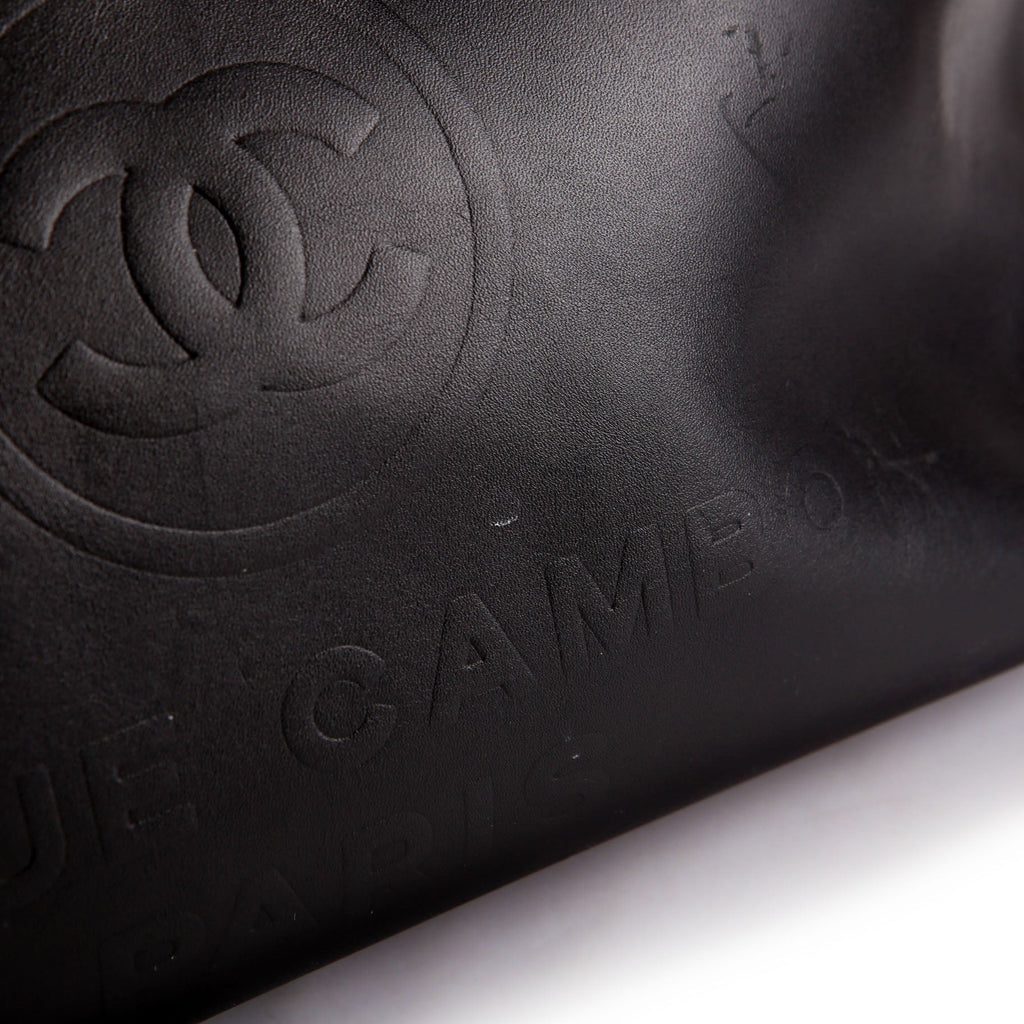Chanel Deauville Embossed Calfskin Medium 31M Black