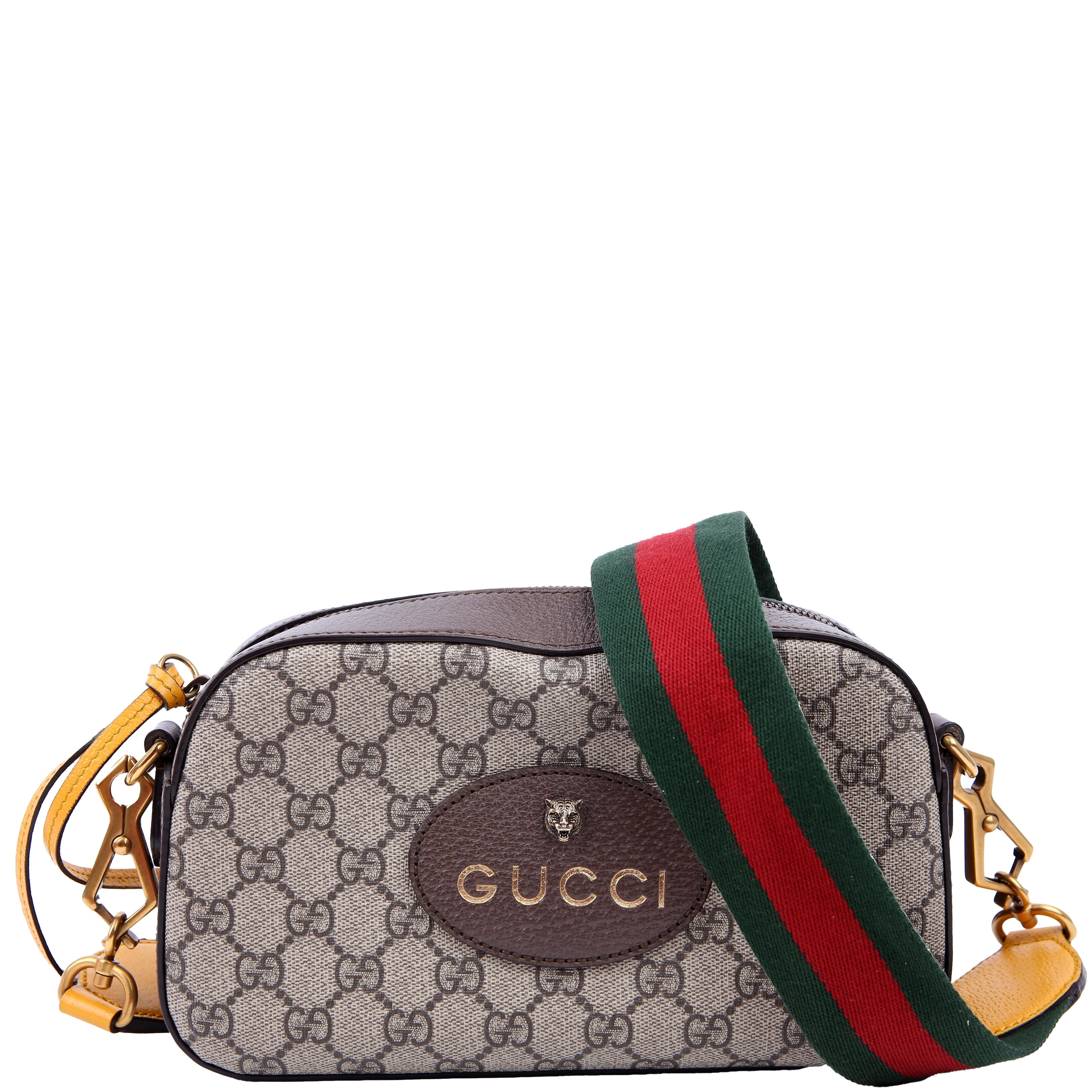 Gucci 476466 GG Supreme Messenger Bag Brown