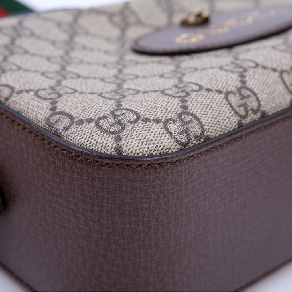 Gucci 476466 GG Supreme Messenger Bag Brown