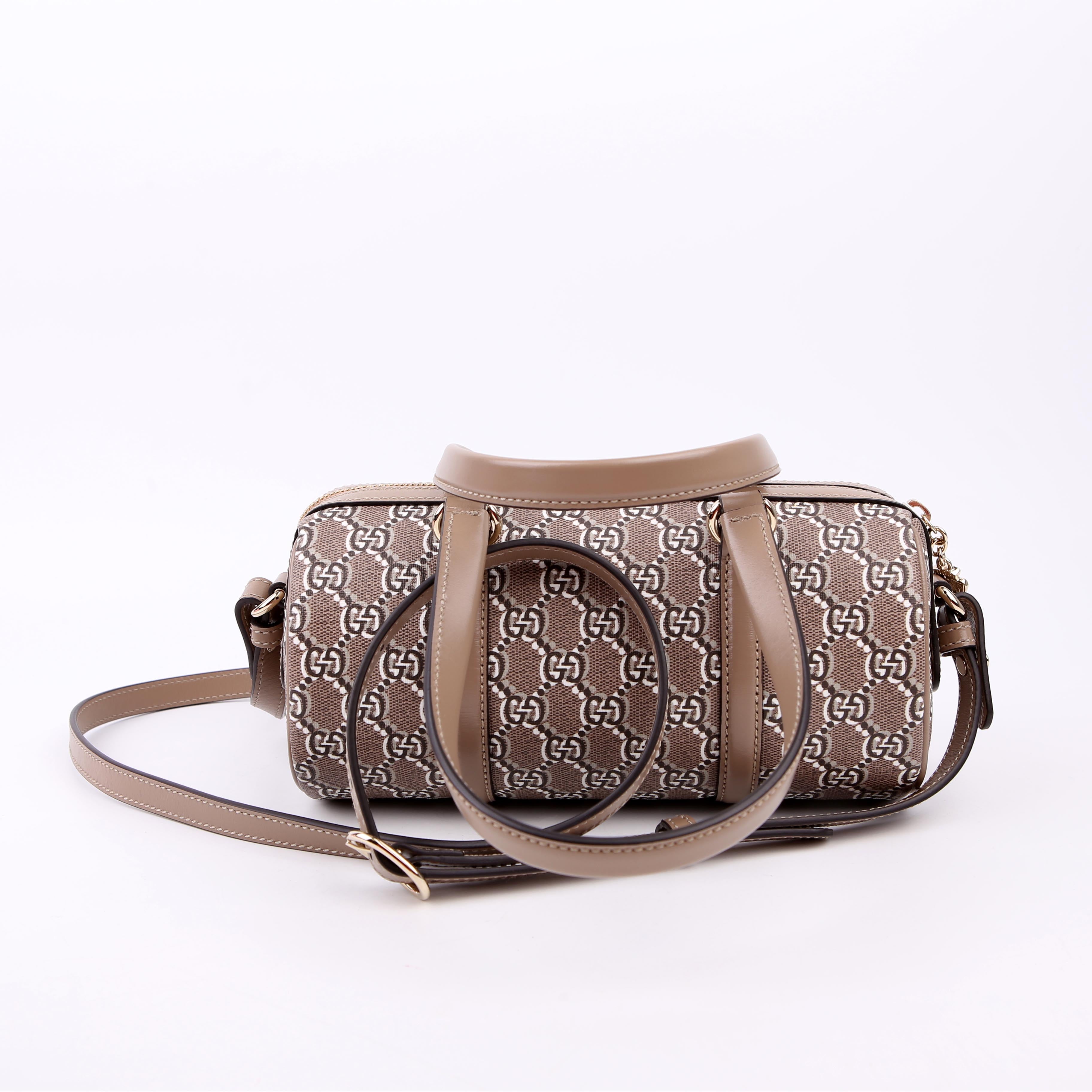 Gucci 796230 GG Supreme Shadow Small 2Way Taupe