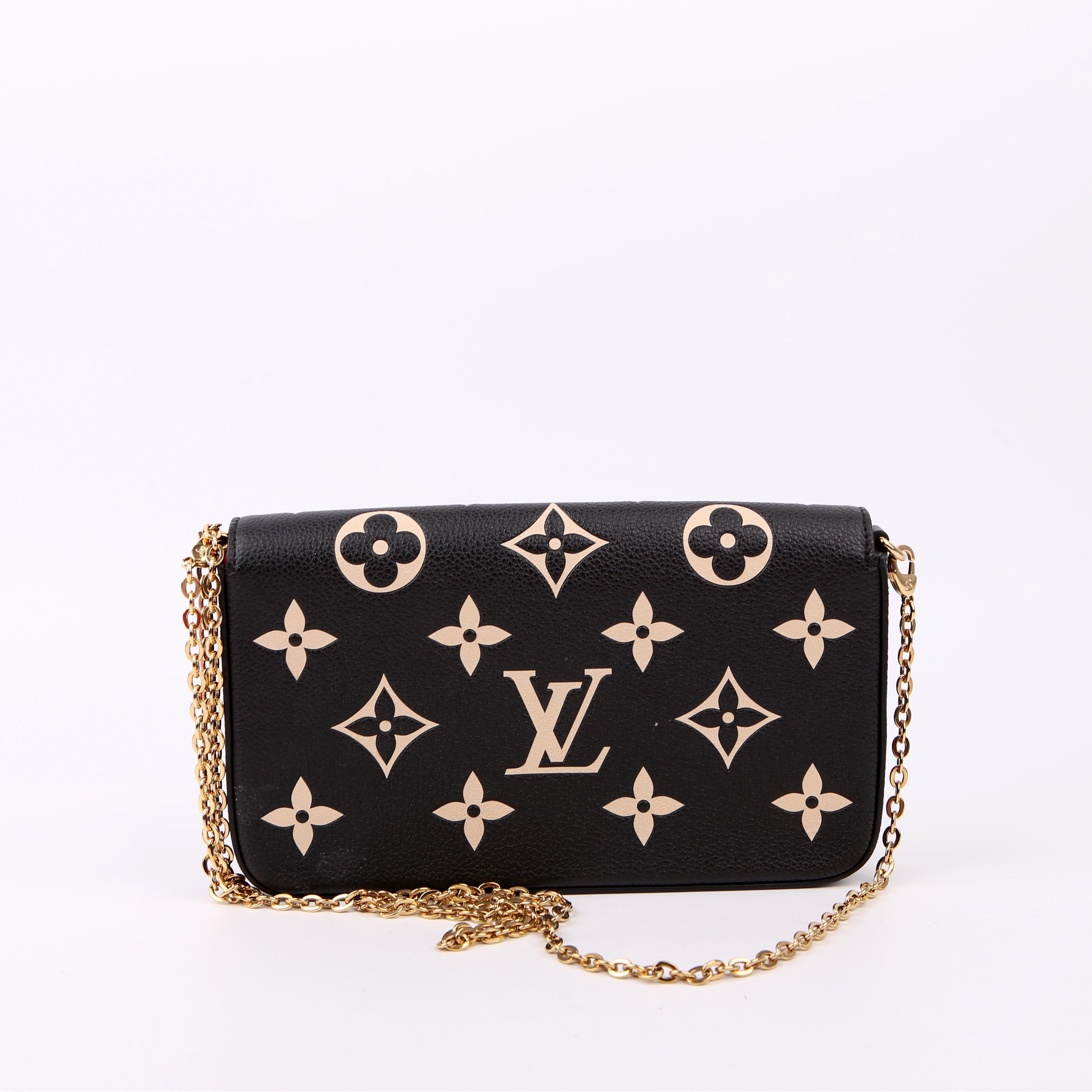 Louis Vuitton Pochette Felicie Bicolor Empreinte Black
