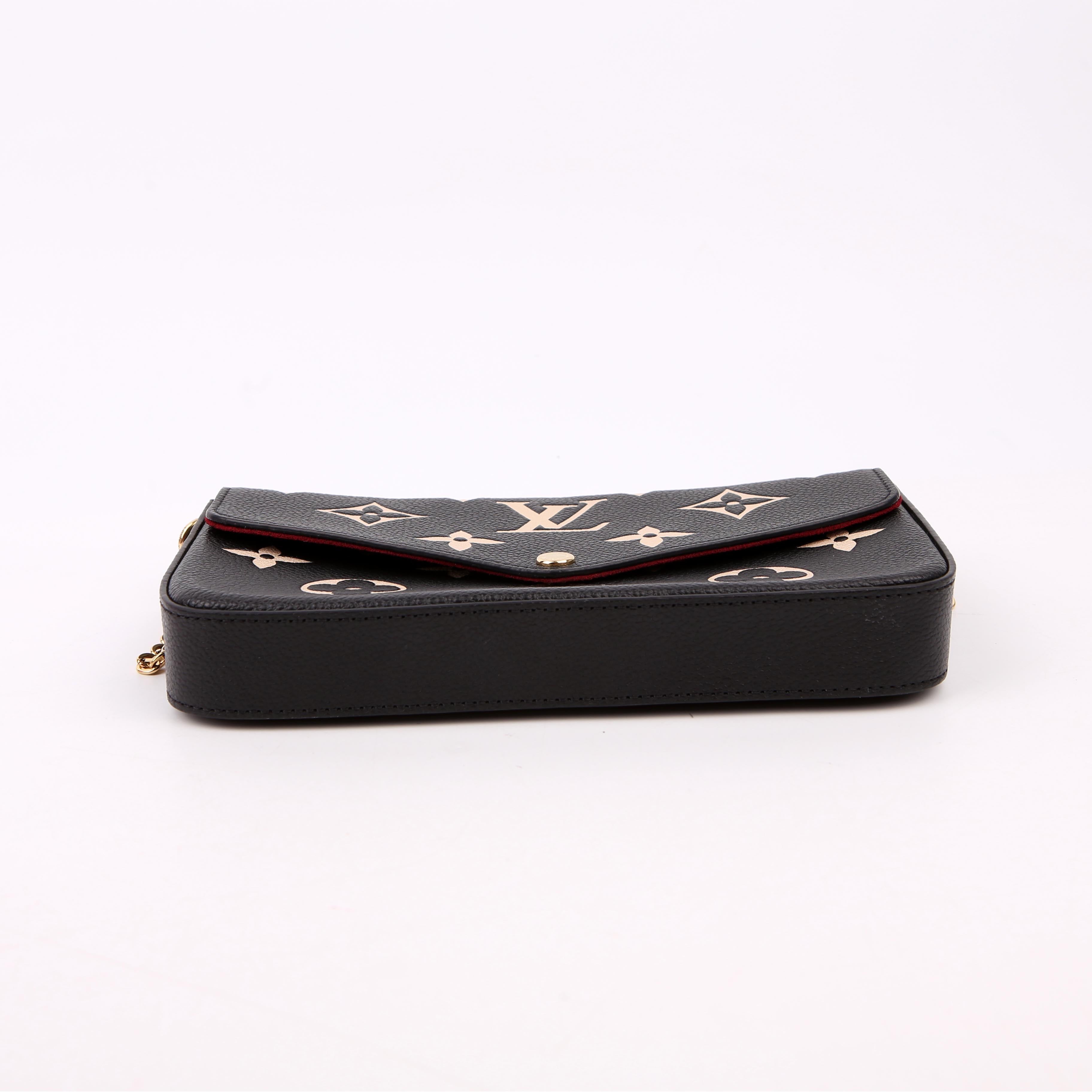 Louis Vuitton Pochette Felicie Bicolor Empreinte Black