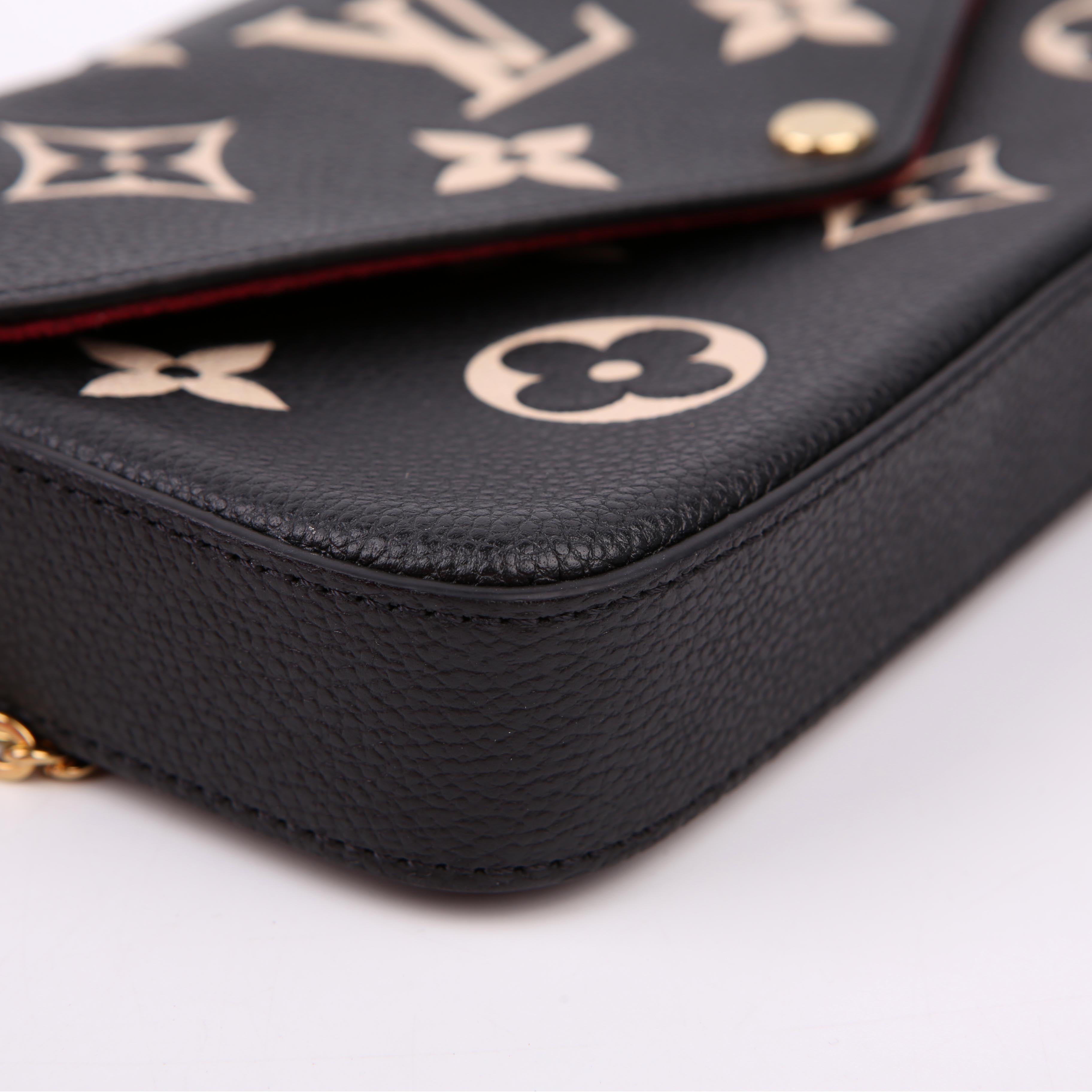 Louis Vuitton Pochette Felicie Bicolor Empreinte Black