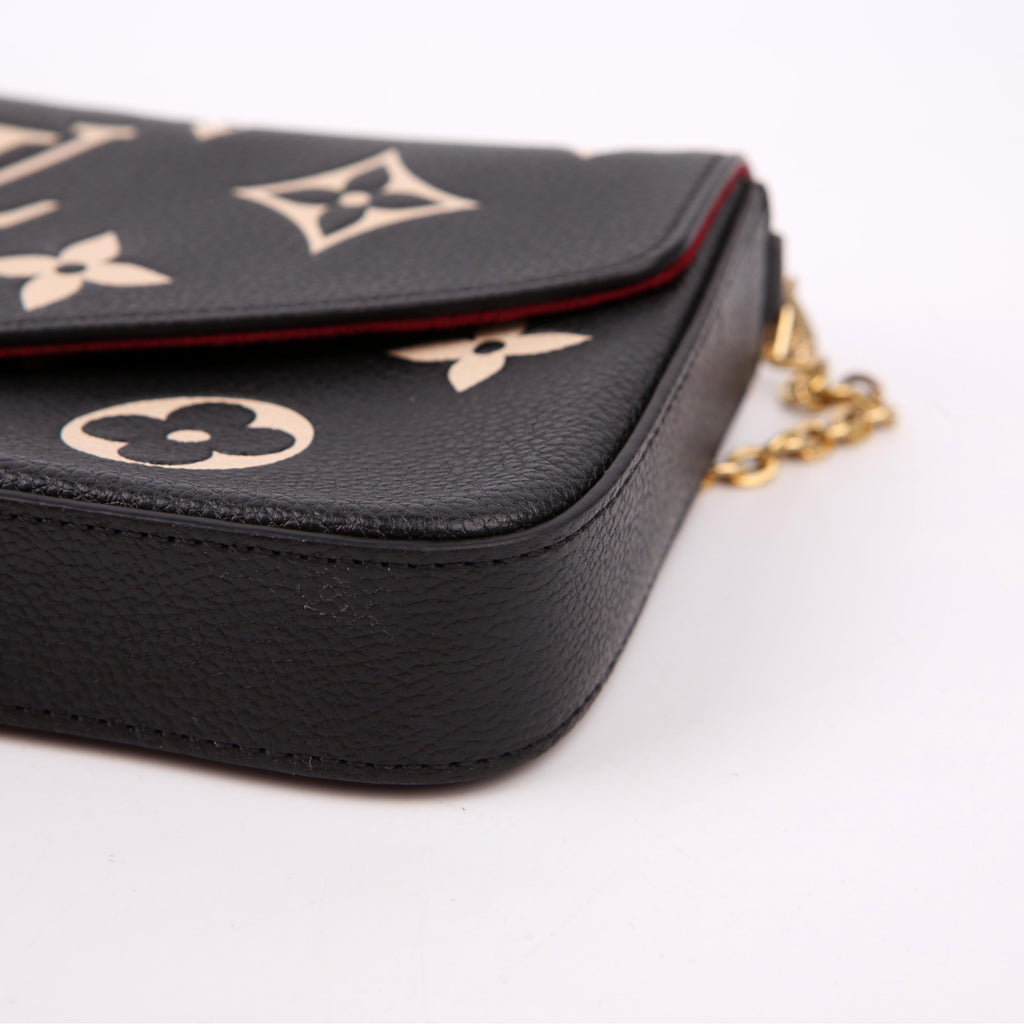 Louis Vuitton Pochette Felicie Bicolor Empreinte Black