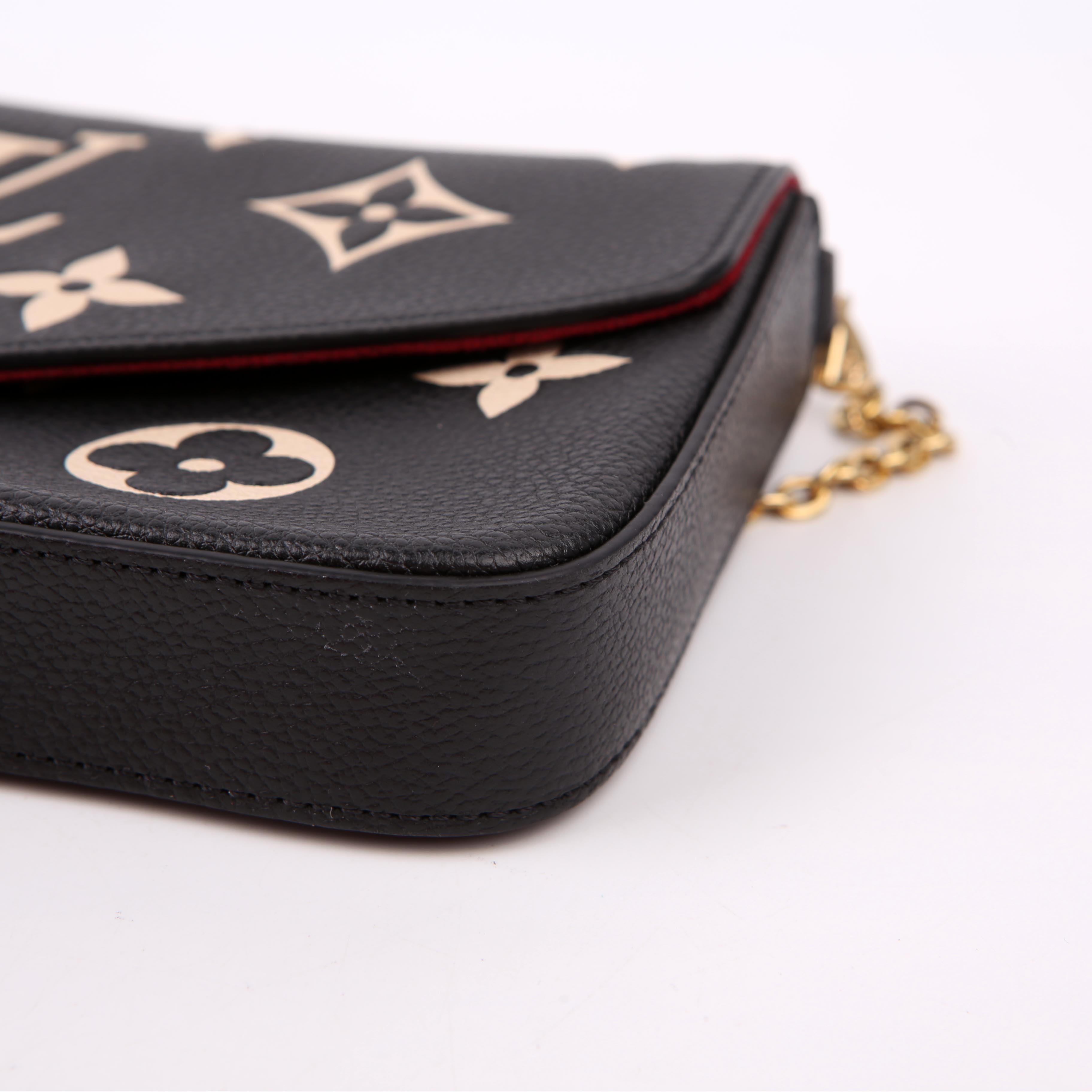 Louis Vuitton Pochette Felicie Bicolor Empreinte Black