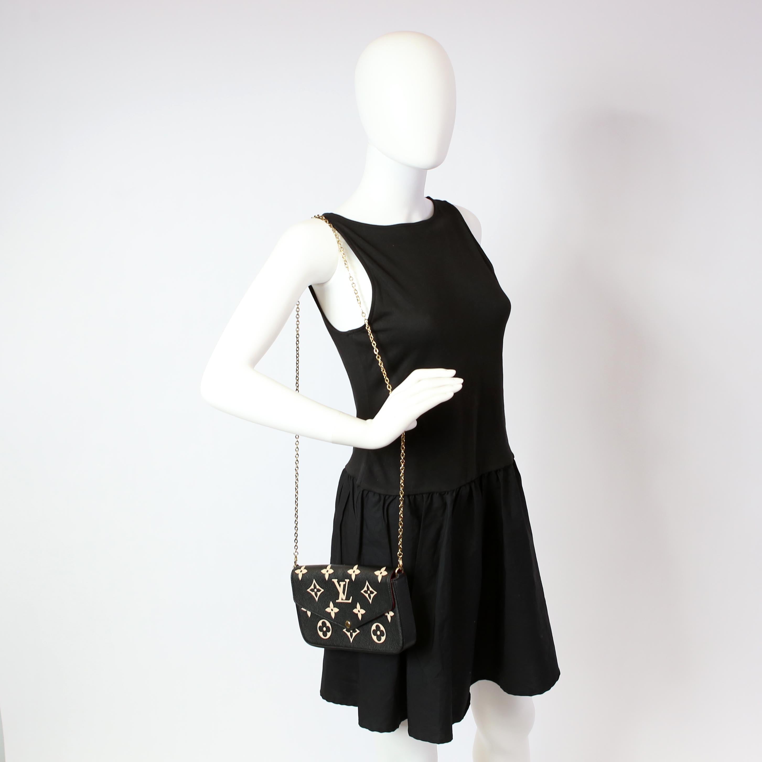 Louis Vuitton Pochette Felicie Bicolor Empreinte Black