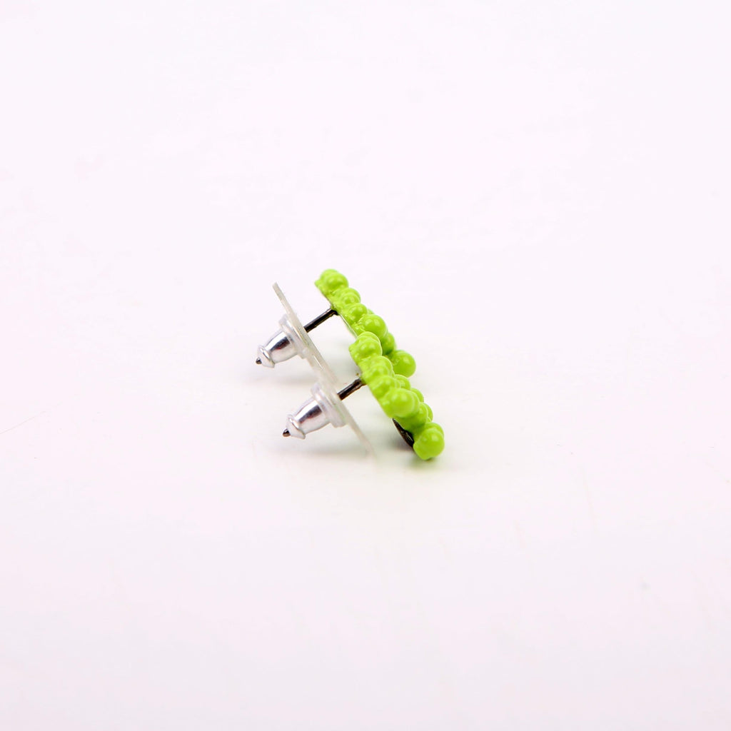 Chanel CC Resin Bead Earrings Green