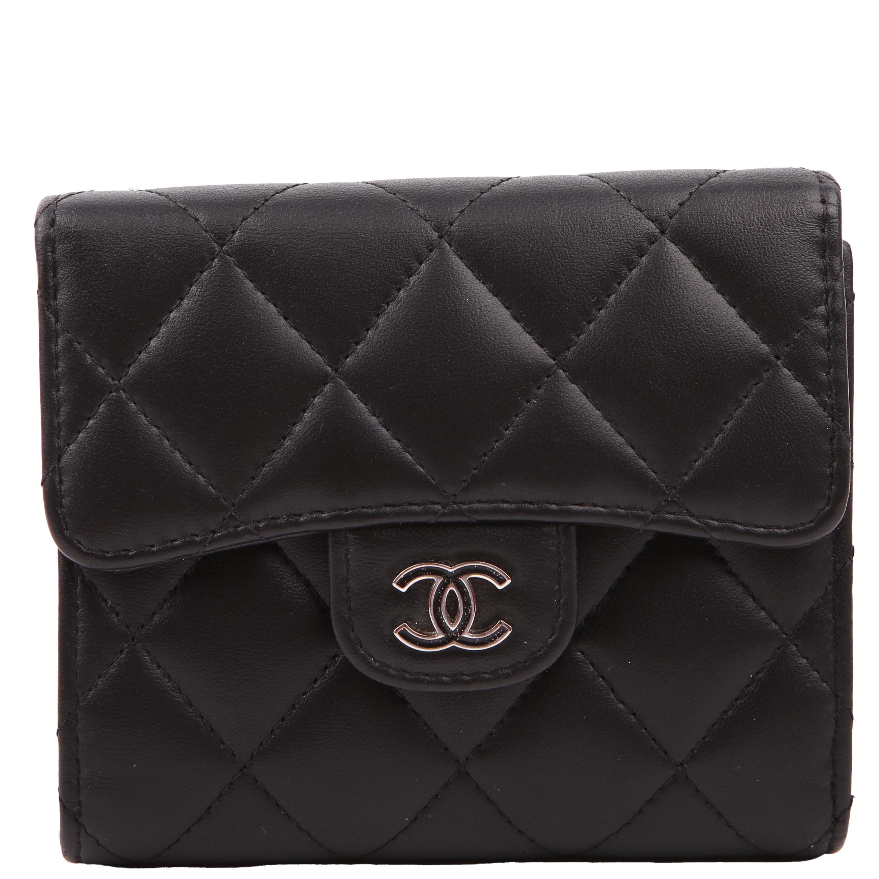 Chanel Classic Compact Flap Wallet Lambskin 26M Black