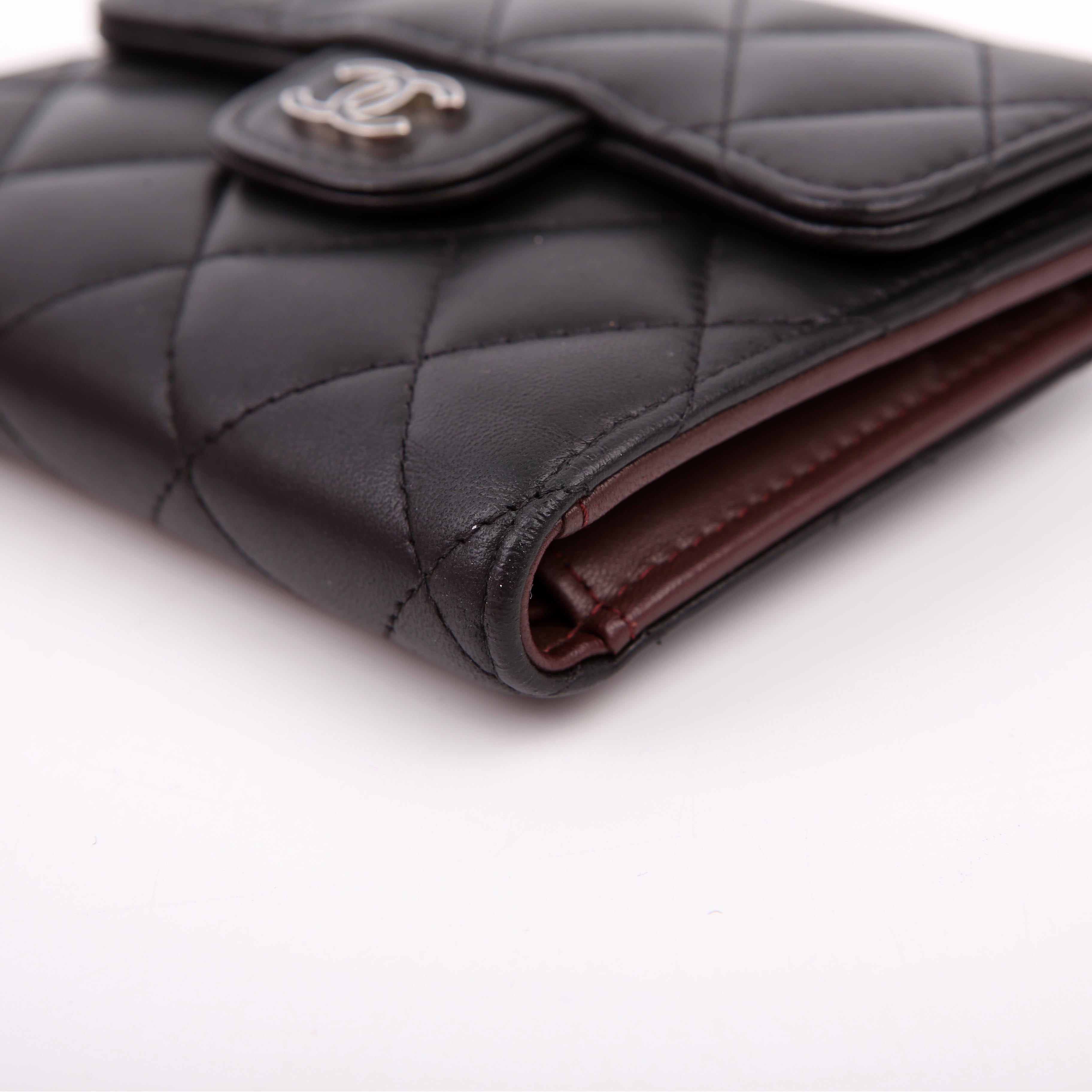 Chanel Classic Compact Flap Wallet Lambskin 26M Black