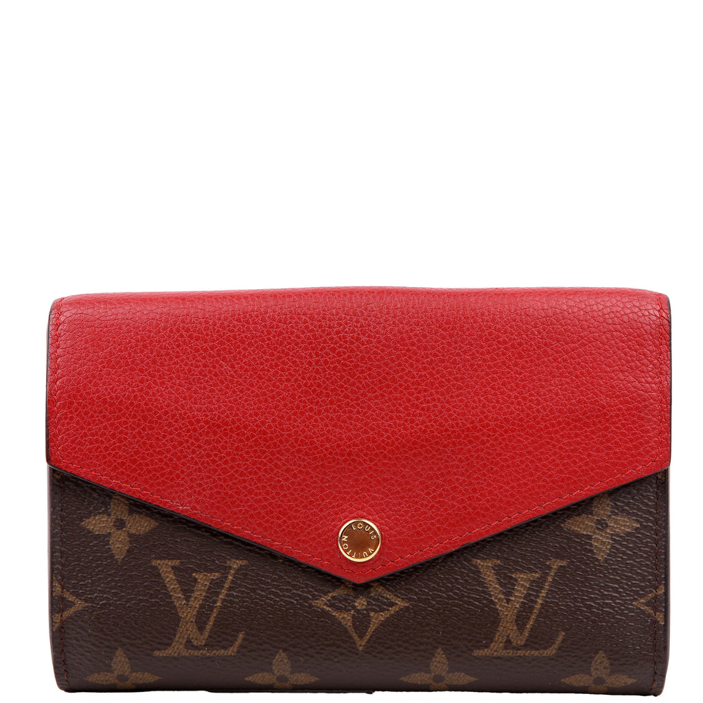 Louis Vuitton Pallas Wallet Compact Monogram Red