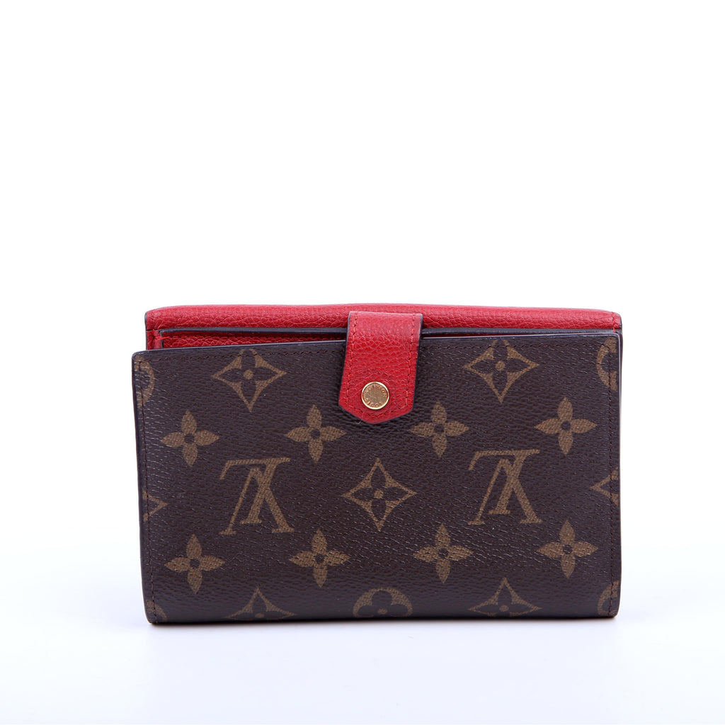 Louis Vuitton Pallas Wallet Compact Monogram Red