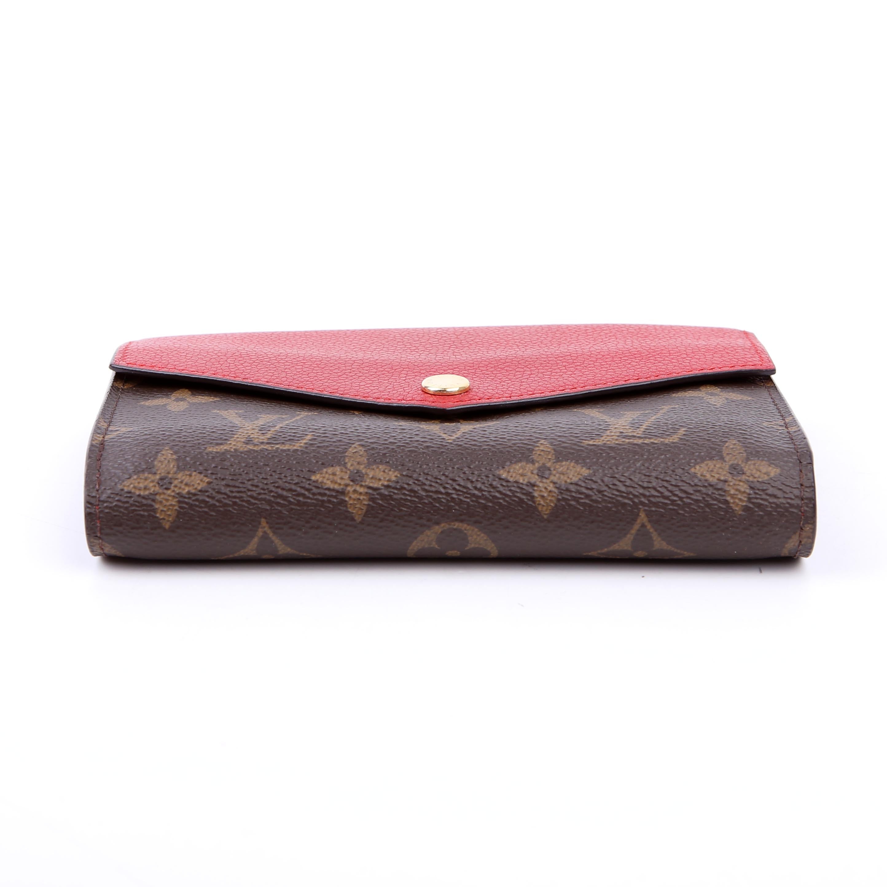 Louis Vuitton Pallas Wallet Compact Monogram Red