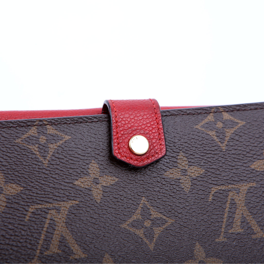 Louis Vuitton Pallas Wallet Compact Monogram Red