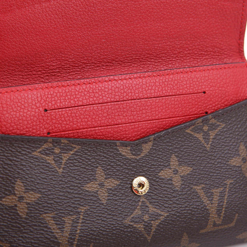 Louis Vuitton Pallas Wallet Compact Monogram Red