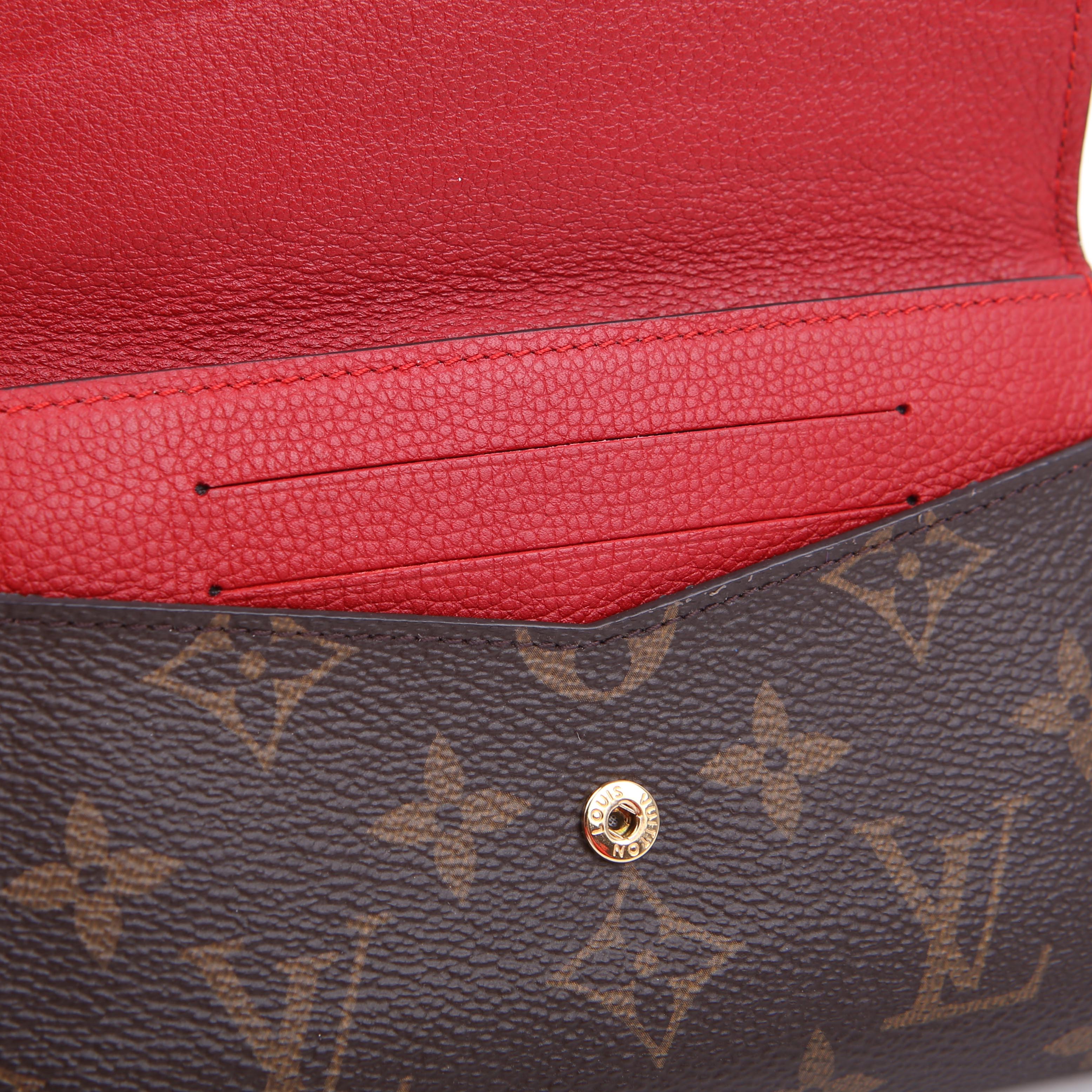 Louis Vuitton Pallas Wallet Compact Monogram Red
