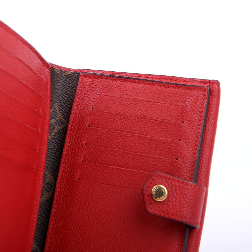 Louis Vuitton Pallas Wallet Compact Monogram Red