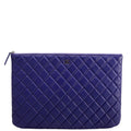 Chanel O Case Large Lambskin Blue