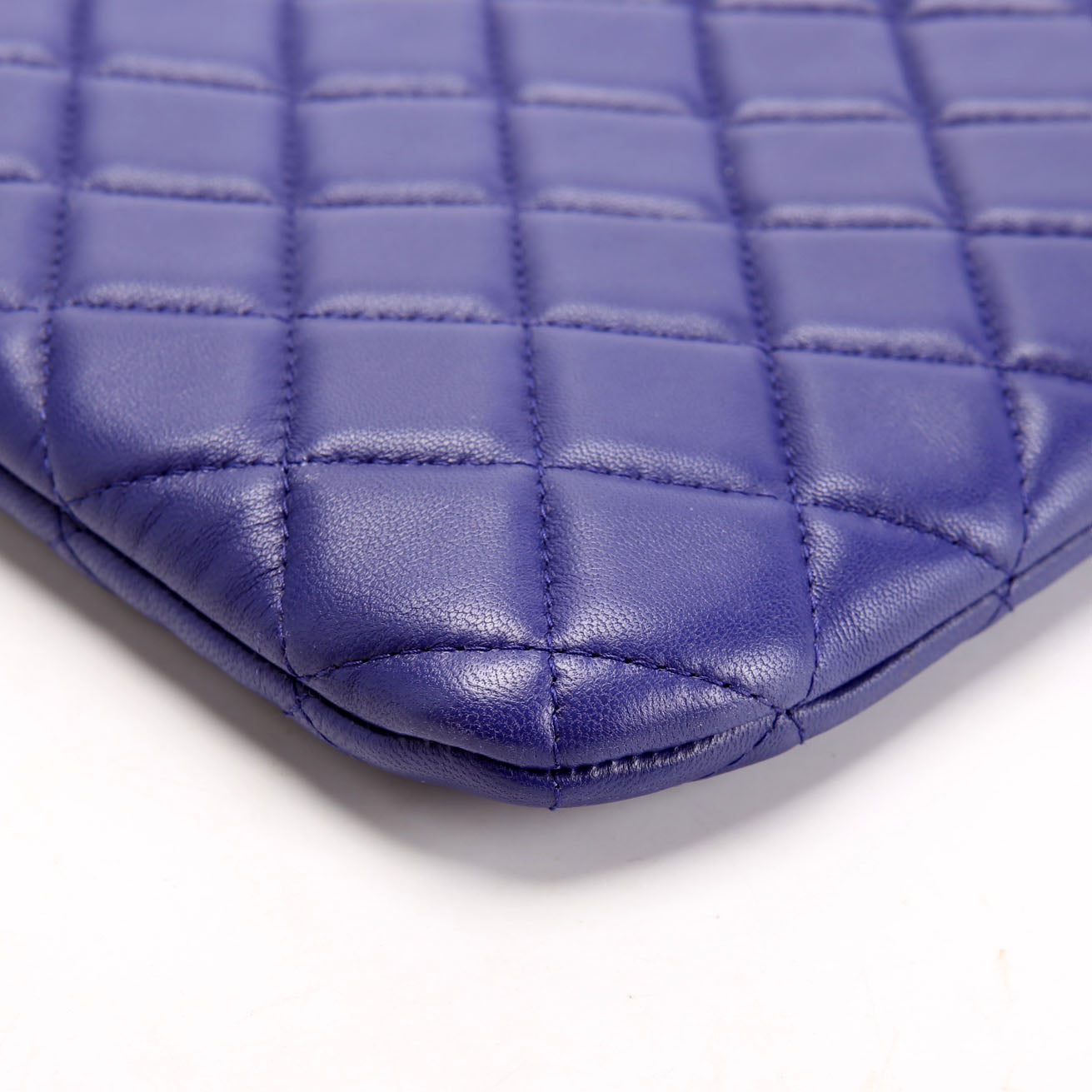 Chanel O Case Large Lambskin Blue