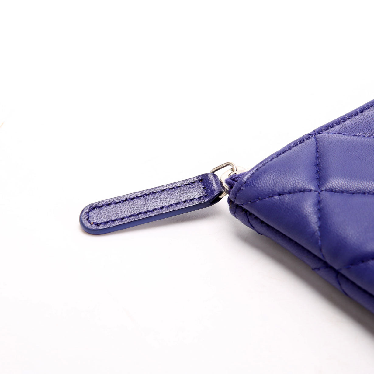 Chanel O Case Large Lambskin Blue